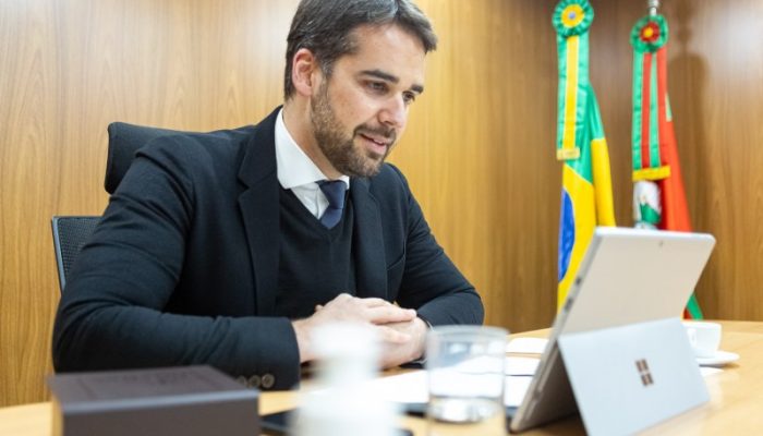 Embora o Estado tenha dificuldades financeiras, Leite disse que o governo não medirá esforços para viabilizar o projeto - Foto: Gustavo Mansur/Palácio Piratini