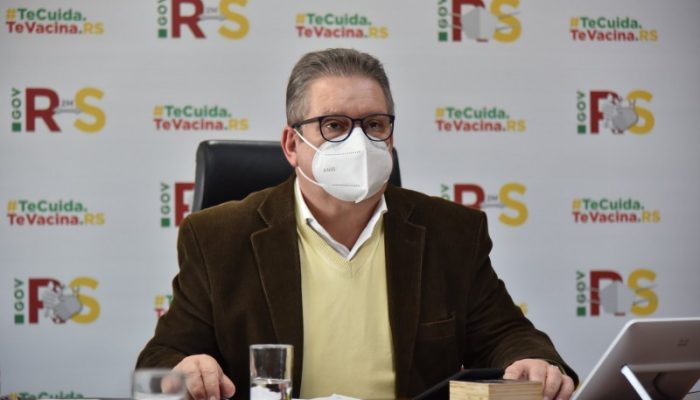 O vice-governador Ranolfo Vieira Júnior comandou a reunião do Gabinete de Crise - Foto: Rodrigo Ziebell/Ascom GVG