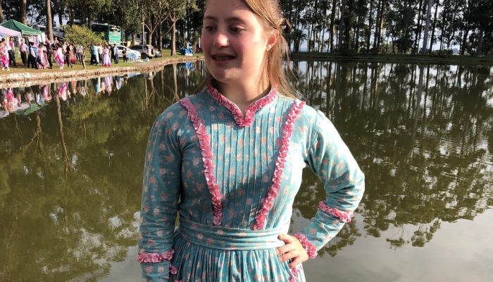 Declamadora Laura Kuhn, de Espumoso. — Foto: Giovani Grizotti