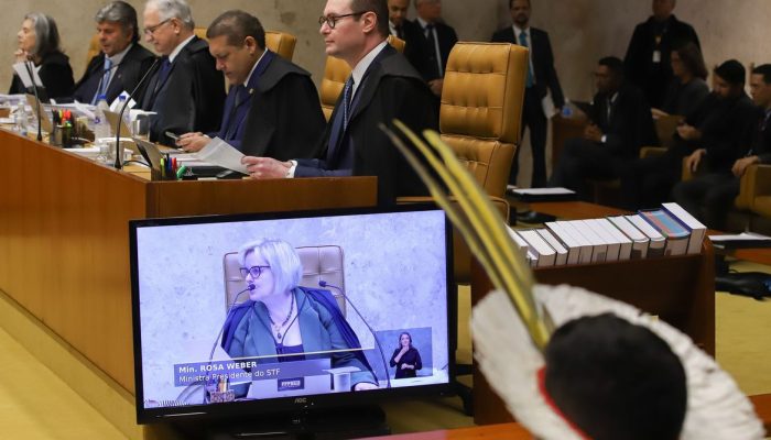 Brasília (DF), 21/09/2023,  Sessão do STF sobre a tese do marco temporal. Foto: Antônio Cruz/Agência Brasil