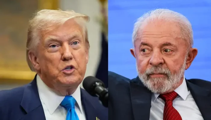 trump lula Foto:   Reuter/Yuri Gripas e Marcelo Camargo/Agência Brasil